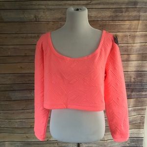 *Nasty Gal Textured Neon Crop Top* NWT!